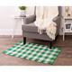 26" x 40" Buffalo Checkered Shamrock Green & White Rectangular Rag Rug ...