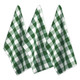 Set of 3 Shamrock Green & White Buffalo Checkered Rectangular ...