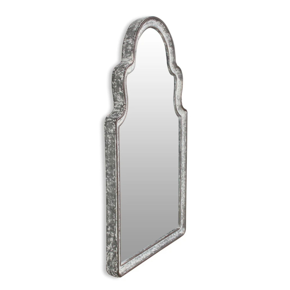 24" Gray Elegant Multi Curved Top Wall Mirror | Christmas Central