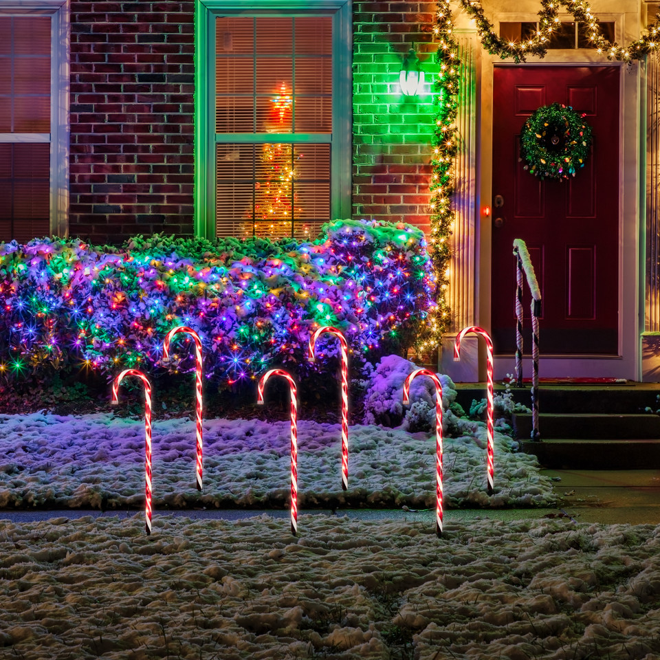 Set of 3 Lighted Candy Cane Outdoor Christmas Decorations 28 — free download
