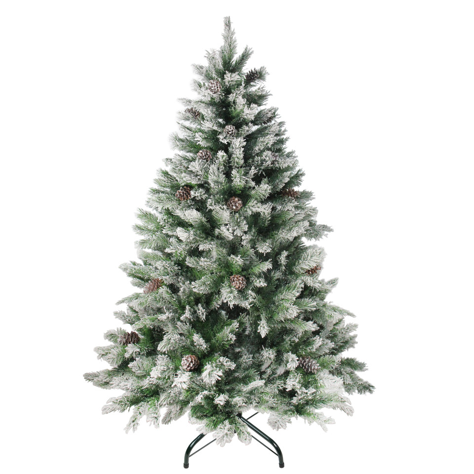 7-foot medium flocked angel pine Christmas tree, unlit