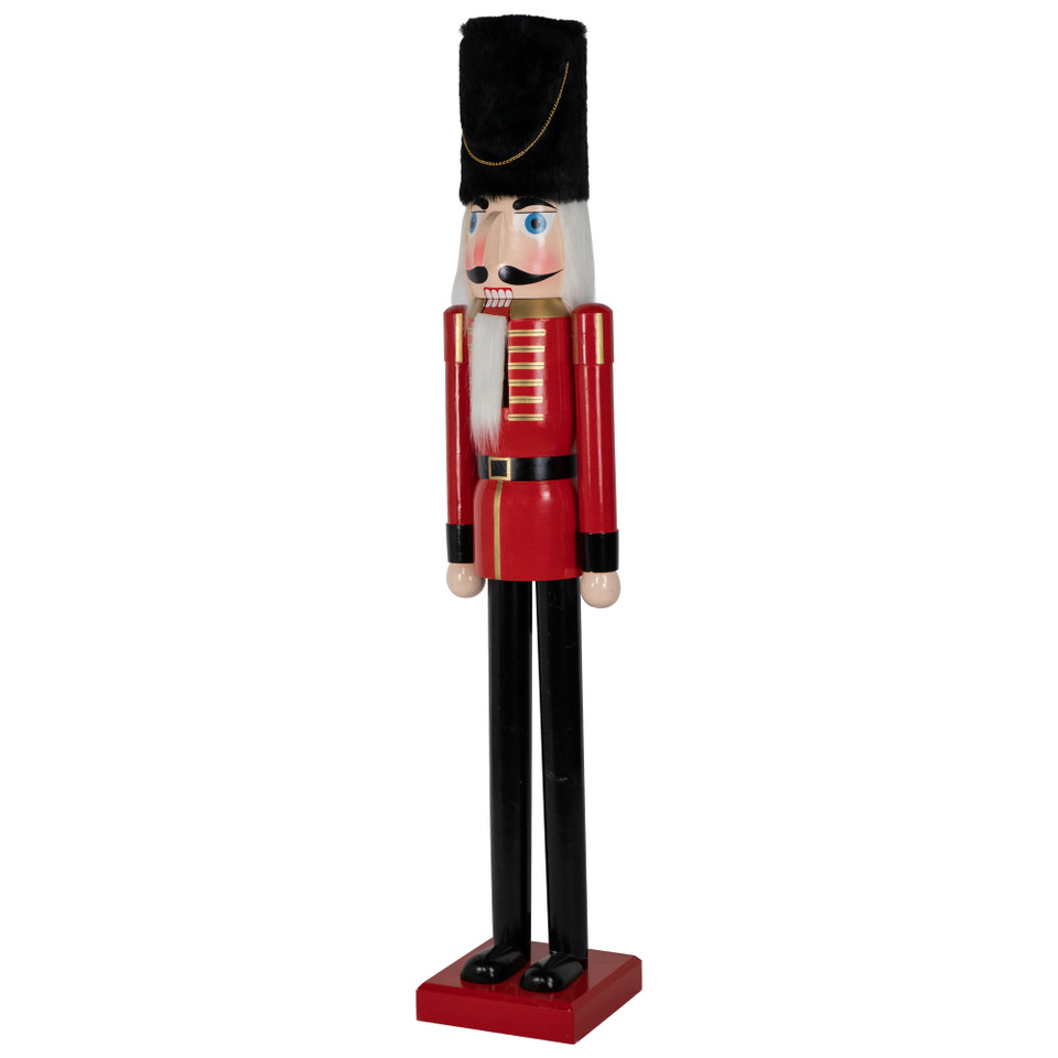 6' Giant Commercial Size Wooden Red & Black Christmas Nutcracker ...