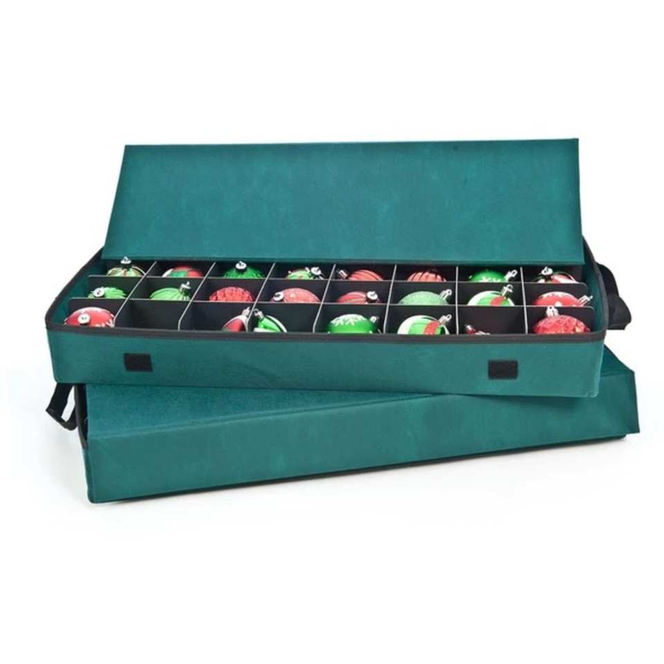 25" Christmas Ornament Saver Storage Bag with Tray Holds up to 40