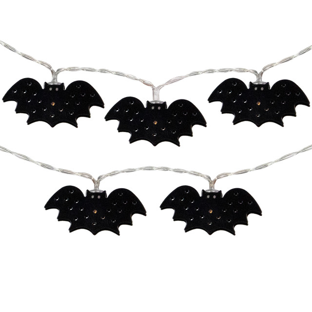10 count LED black bat Halloween lights