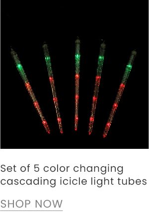 color changing cascading icicle light tubes