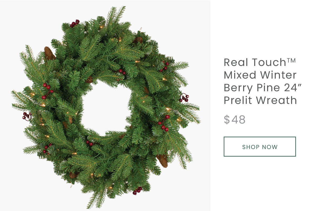 Real Touch Mixed Winter Berry Wreath