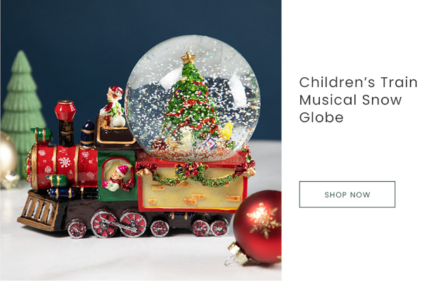 8-inch Children's Christmas Train musical snow globe