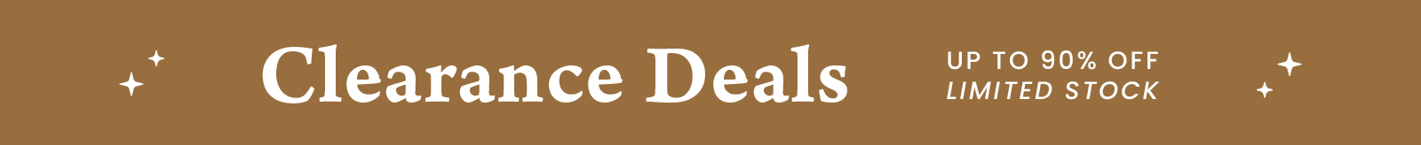 Clearance Deals Up to 90% off