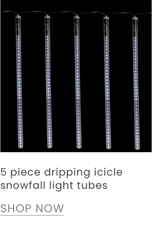dripping icicle snowfall light tubes
