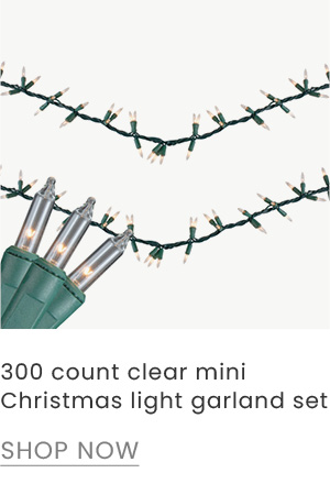 300 count clear mini Christmas light garland