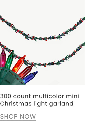 300 count multicolor mini Christmas light garland