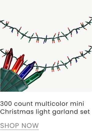 300 count multicolor mini Christmas light garland
