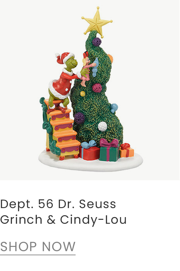 Department 56 Dr. Seuss "It Takes Two" Grinch & Cindy-Lou Christmas figurine introduced January 2014