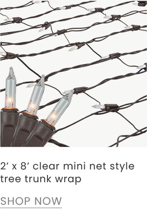 clear mini net style tree trunk Christmas lights
