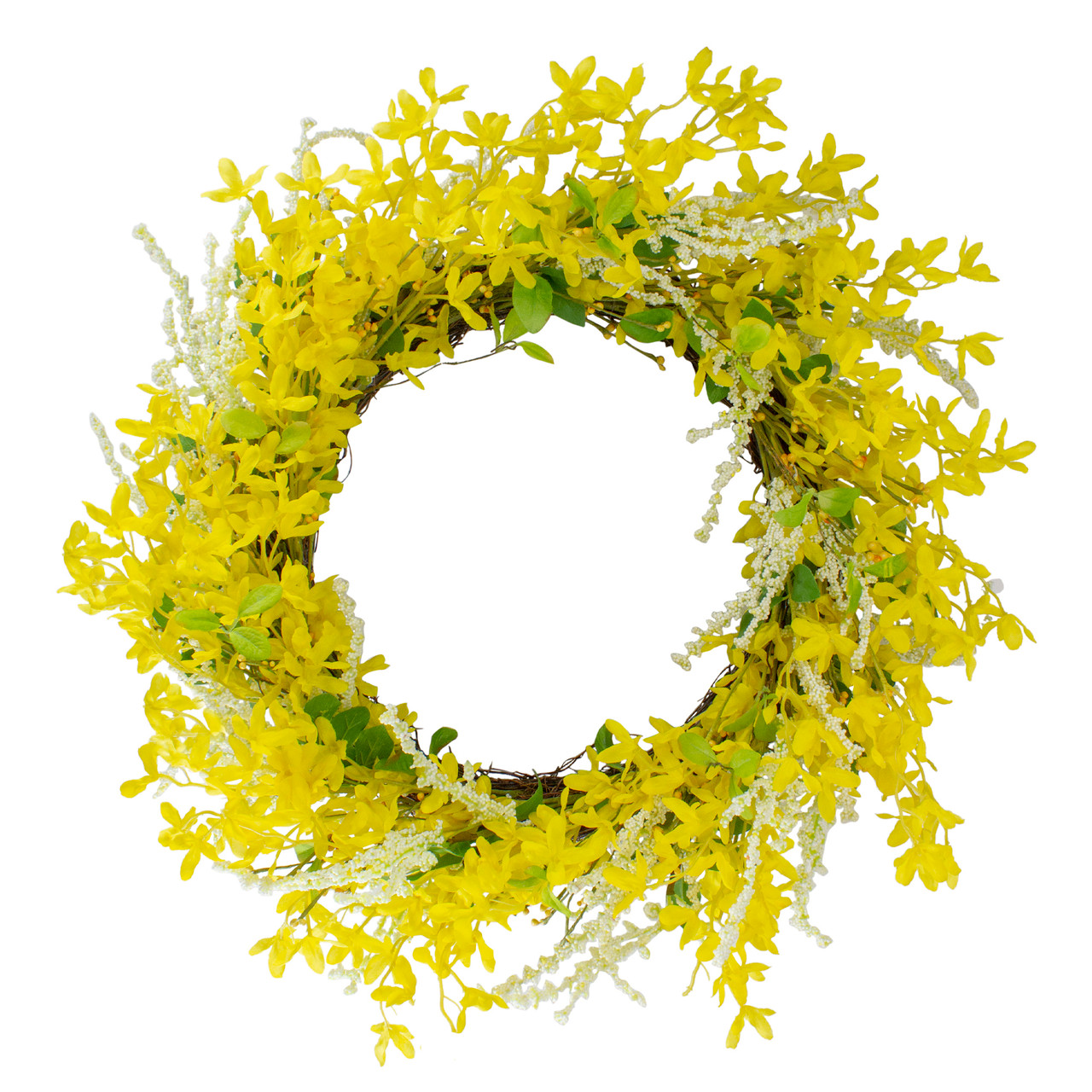 Jasmine & Leaves Artificial Floral Spring Wreath