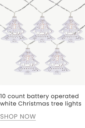 battery operated LED white Christmas trees with deer novelty lights