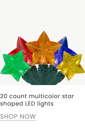 multicolor star shaped LED novelty Christmas lights