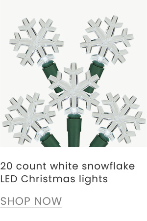 20 count snowflake novelty Christmas lights