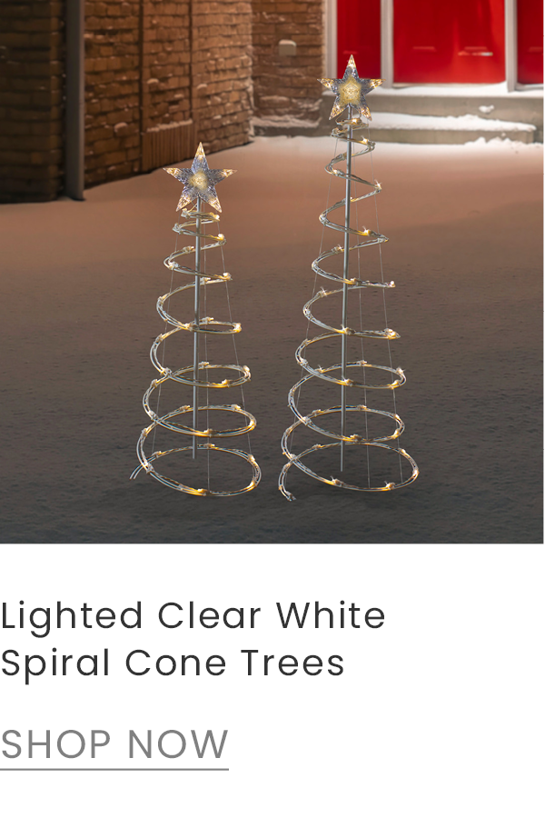 4 foot and 6 foot lighted spiral Christmas tree set