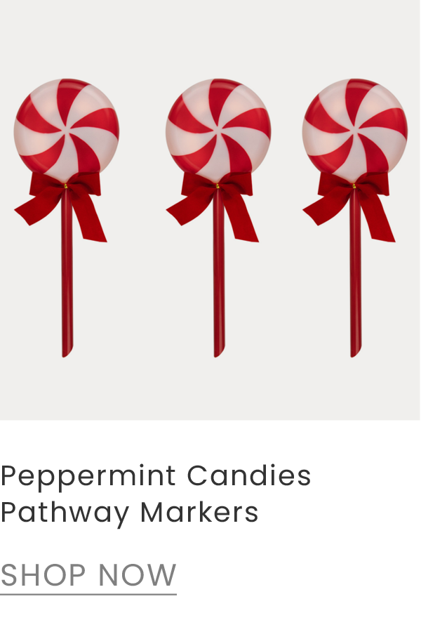 peppermint candy lighted pathway markers