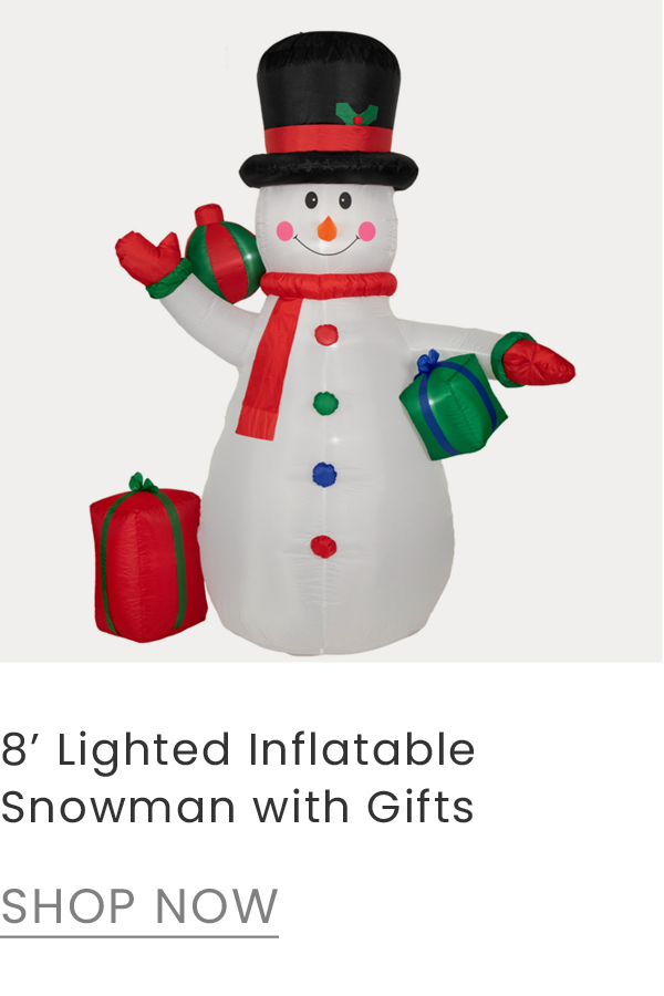 8 foot inflatable snowman Christmas lawn decoration
