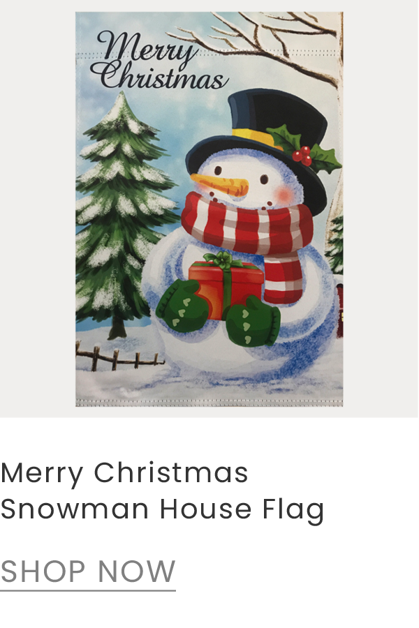 Merry Christmas snowman house flag