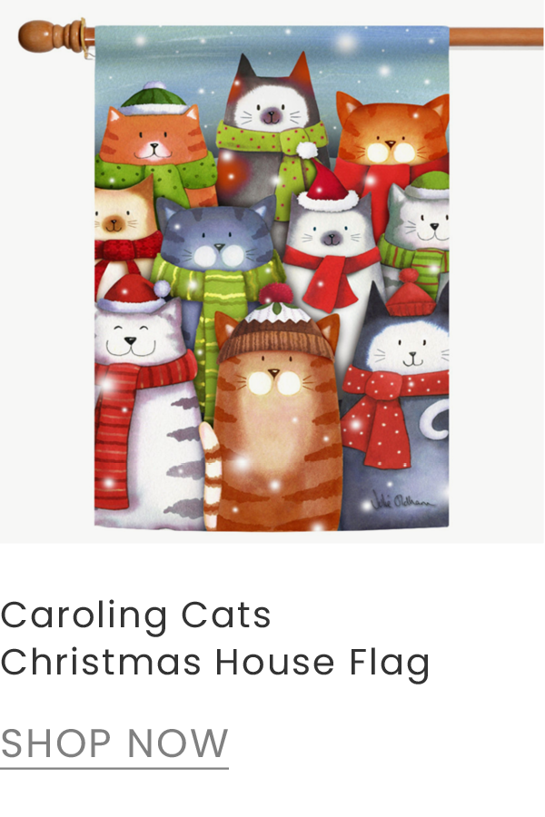 caroling cats house flag