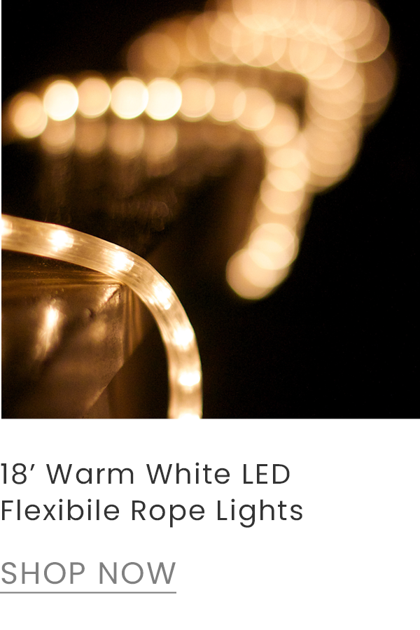 warm white LED flexible rope lights