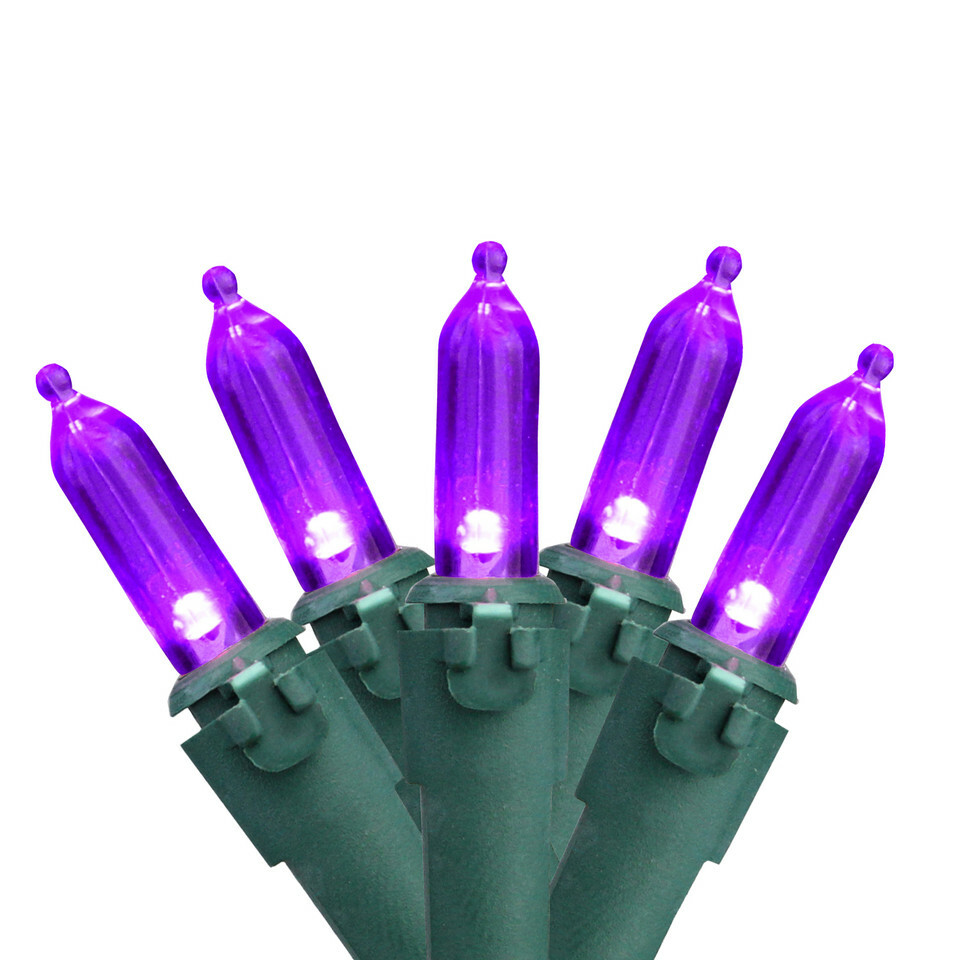 100 count purple LED mini lights