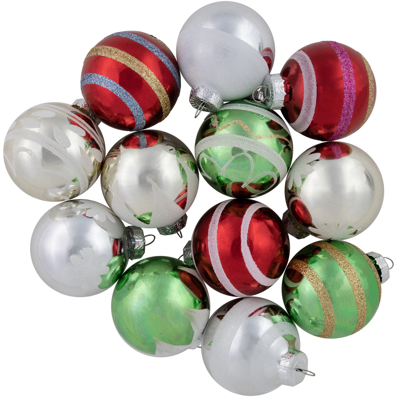 multicolor vintage design glass ball ornaments