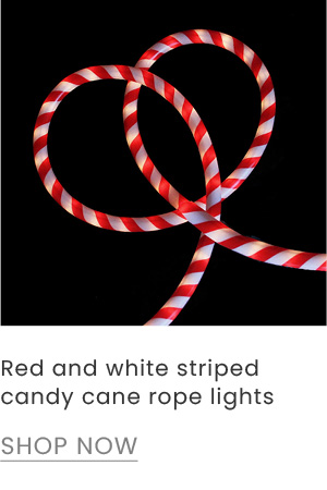 red and white candy cane rope lights