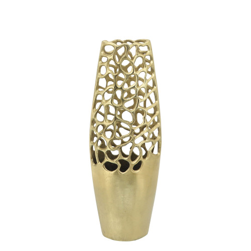 Cut Glass Vase SML Gold main image 0
