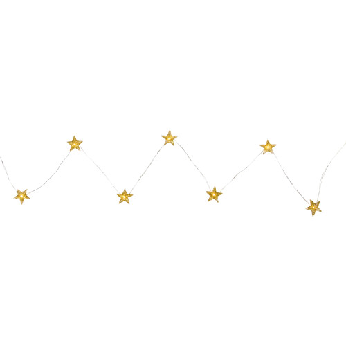 LED Mini Star Christmas Light Set - Warm White - 5.25' Silver Wire ...