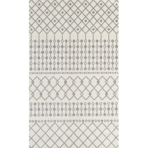 2' x 6' White & Gray Boho Geometric Rectangular Rug Runner Christmas