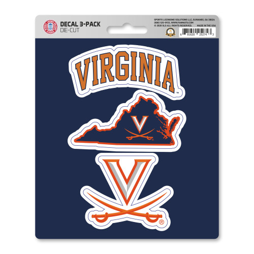 3ct NCAA University of Virginia Cavaliers Automotive Decal Stickers 6.