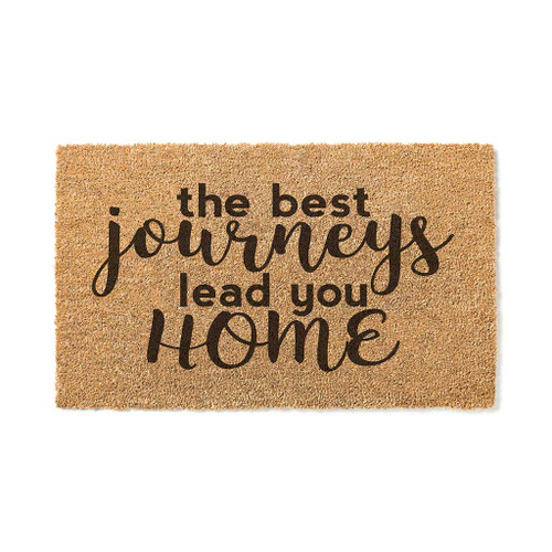 Natural Coir "The Best Journeys Lead You Home" Rectangular Doormat 18