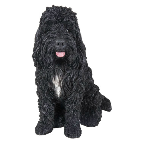 Sitting Cockapoo Dog Outdoor Garden Statue - 16.75