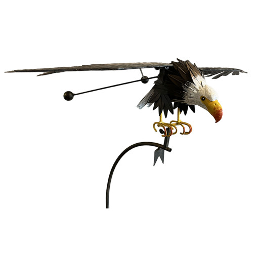 Eagle Rocker Outdoor Garden Stake 51.5" Brown & White Christmas