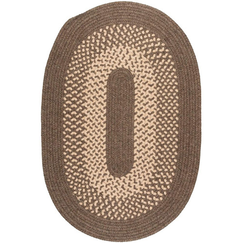 1.1' x 1.4' Roasted Brown Braided Area Throw Rug Sample | Christmas Central