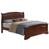 Upholstered Faux Leather King Panel Bed - 89" - Brown - IMAGE 1