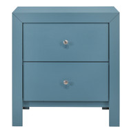 2-Drawer Wood Nightstand - 25" - Blue - IMAGE 1