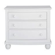 Wooden Nightstand with 3-Drawer - 33" - White - IMAGE 1