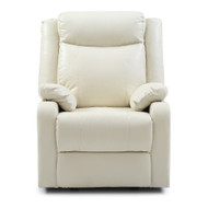 Upholstered Reclining Accent Chair with Padded Arms - 40" - White - IMAGE 1