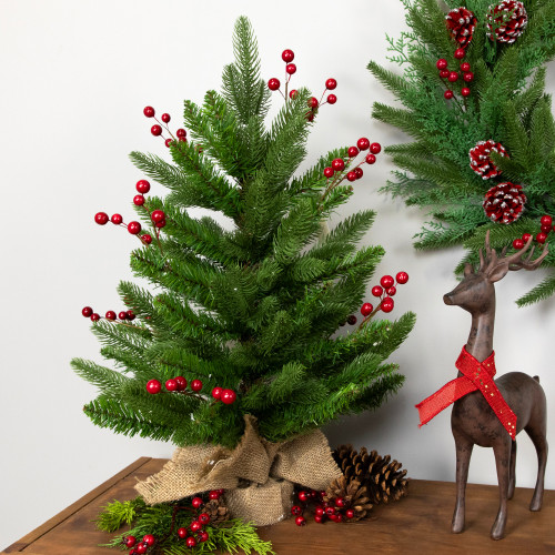 Real Touch™️ Potted Sarasota Pine Artificial Mini Christmas Tree - 24 ...