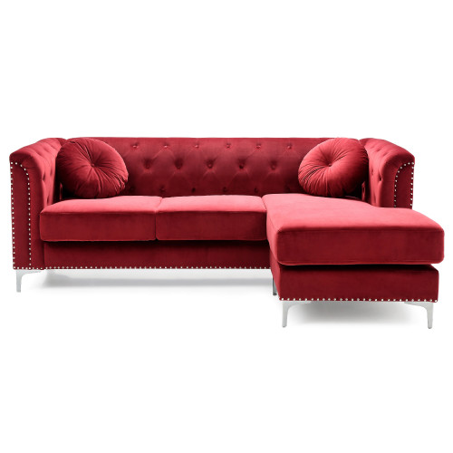 Ashley Viena Sofa with 2 Accent Throw Pillows, Teal Blue Faux Velvet 94 Inch main image 0