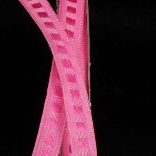 Pink Mini Blocks Woven Wired Craft Ribbon 0.25