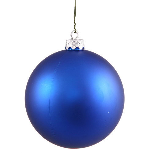 matte blue uv resistant commercial drilled shatterproof blue ornaments