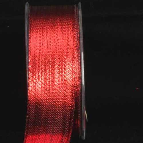 Shimmering Red Contemporary Wired Craft Ribbon 1.5