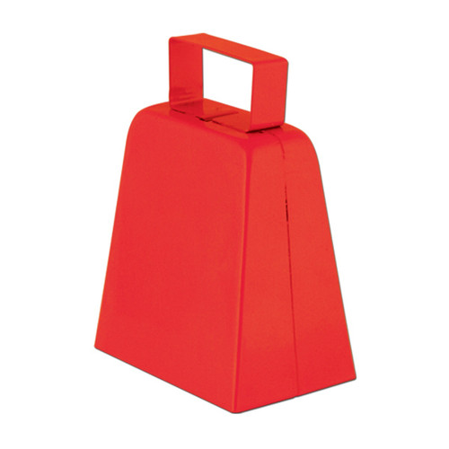 Club Pack of 12 Red Country FarmStyle Cowbells Party Favor Decorations 4" Christmas Central