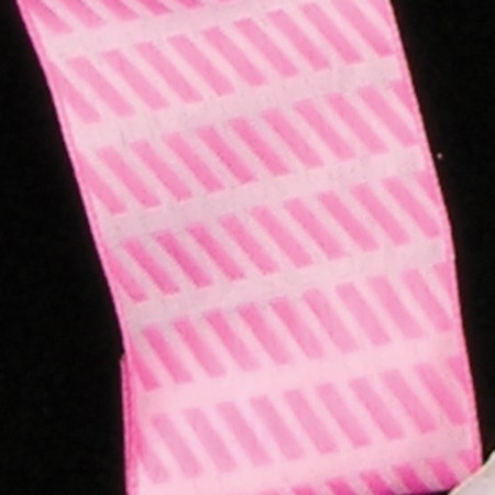 The Ribbon People Pink and Ivory Striped Woven Grosgrain Craft Ribbon 0.75  x 55 Yards